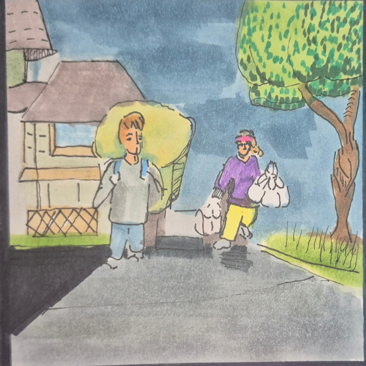 Inked Path: The beach and calm waves, how to clear, comic art, comic strips, inkedpath, Quibbles of the scribbles, the clone did it, webcomic, Away-ink, Late to the party, puzzlement, used or not

