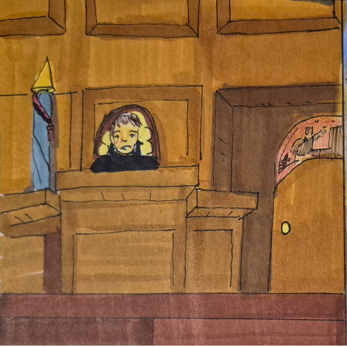 Inked path: Two Crowns Faced to The Crowd, comic art, comic strips, inkedpath, late to the party, puzzlement, Quibbles of the scribbles, the clone did it, used or not, webcomic.