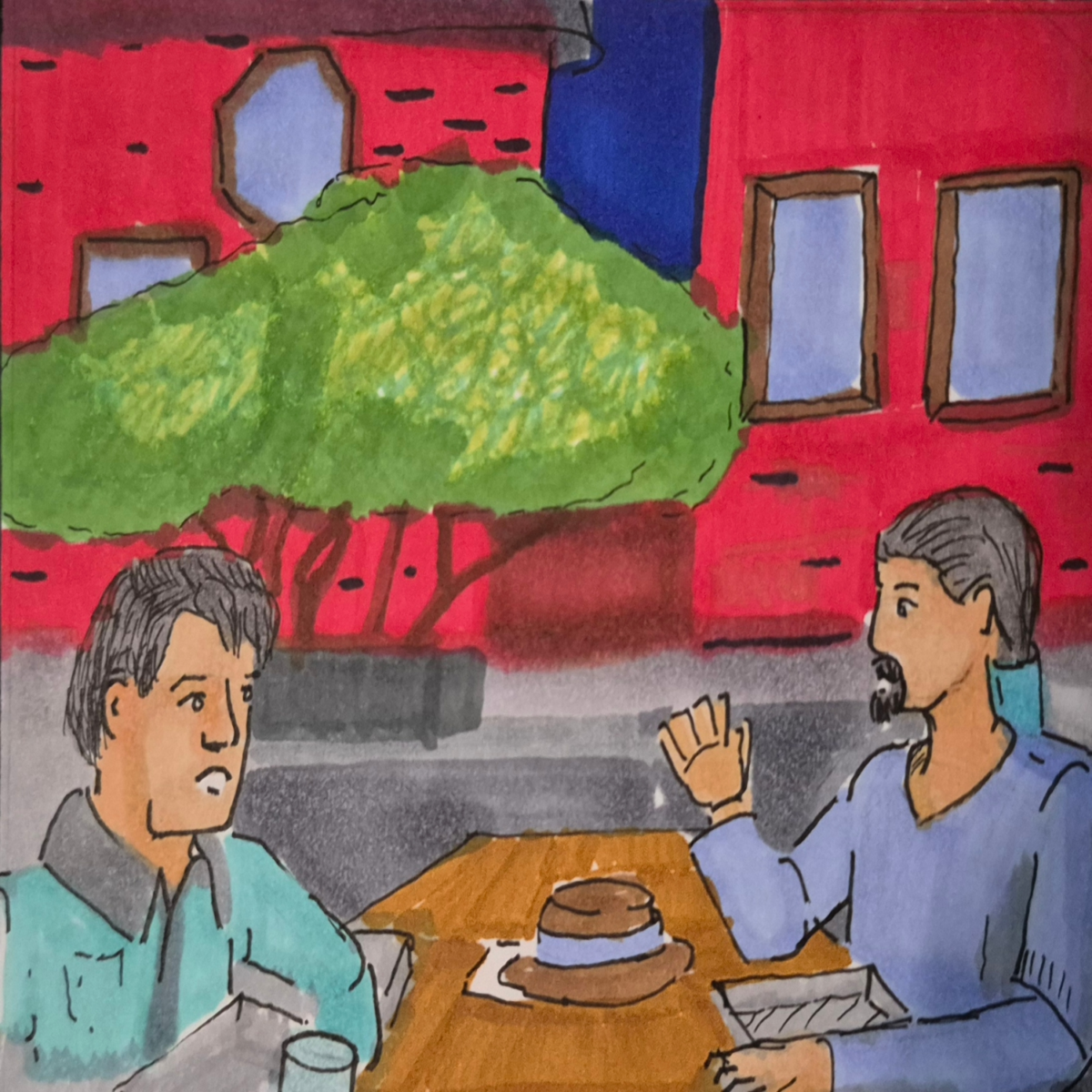 Inked Path: Wait, it was a different line, right?, comic art, comic strips, inkedpath, late to the party, puzzlement, Quibbles of the scribbles, the clone did it, used or not, webcomic.