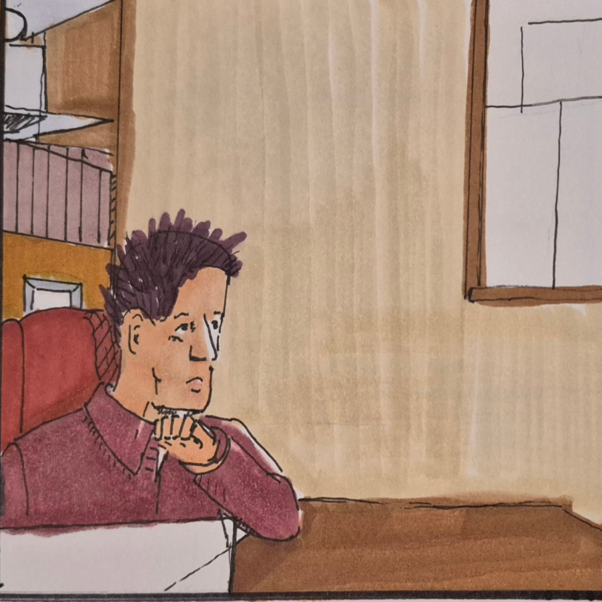 Inked Path: Wait, it was a different line, right?, comic art, comic strips, inkedpath, late to the party, puzzlement, Quibbles of the scribbles, the clone did it, used or not, webcomic.