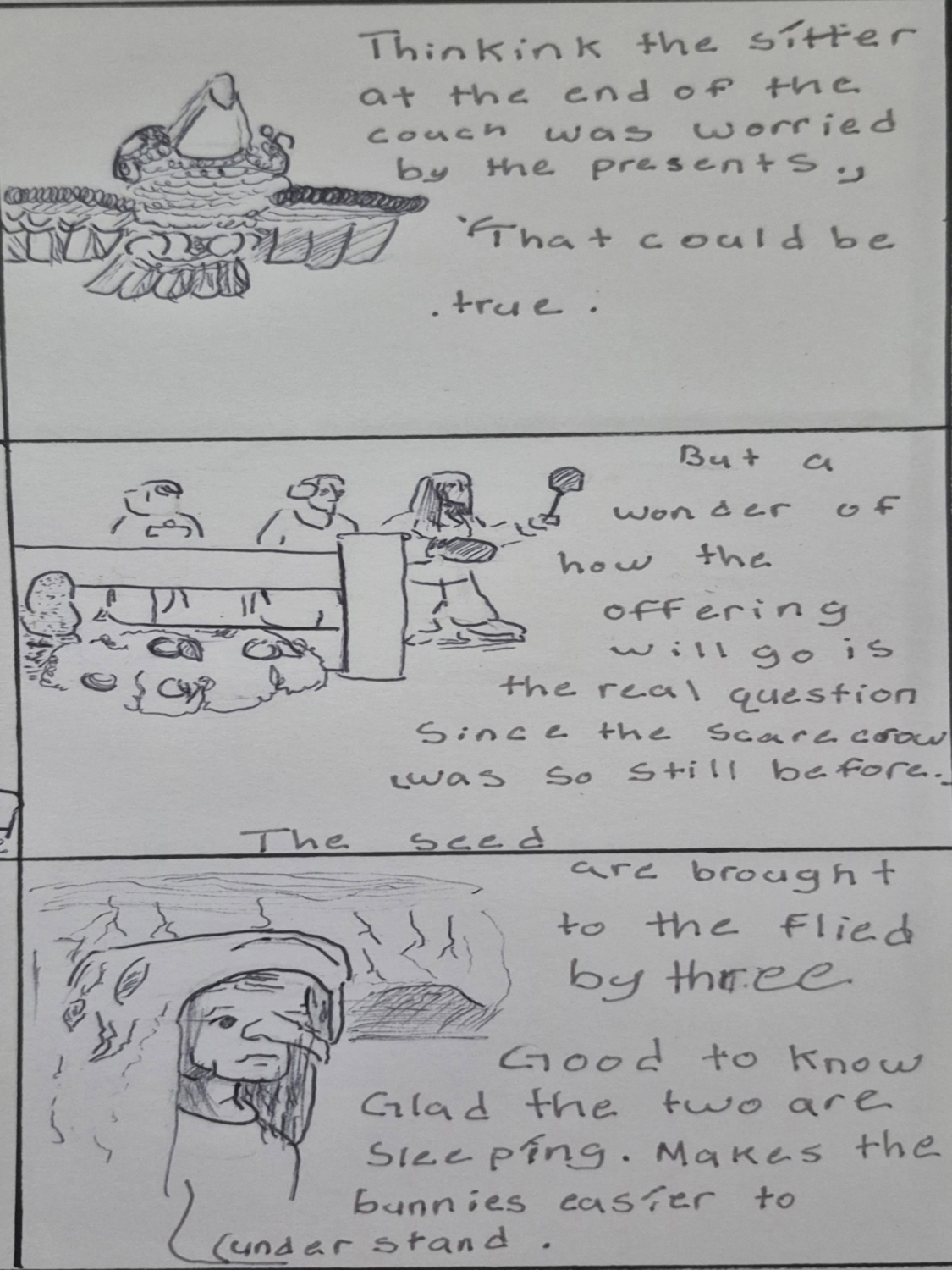 Inked path: A shadow flashed of the past, comic art, comic strips, inkedpath, late to the party, puzzlement, Quibbles of the scribbles, the clone did it, used or not, webcomic.