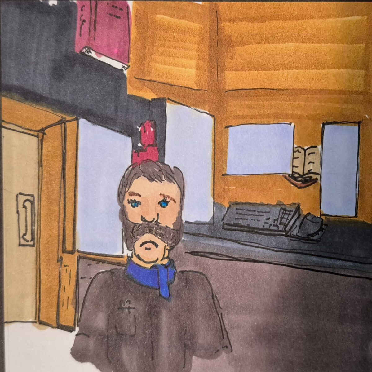 Inked path: A shadow flashed of the past, comic art, comic strips, inkedpath, late to the party, puzzlement, Quibbles of the scribbles, the clone did it, used or not, webcomic.