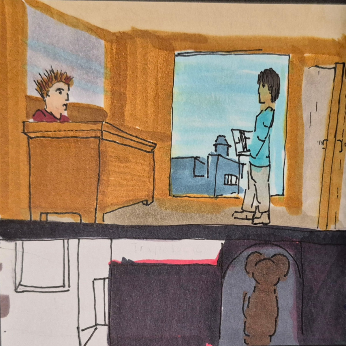 Inked Path: Wait, it was a different line, right?, comic art, comic strips, inkedpath, late to the party, puzzlement, Quibbles of the scribbles, the clone did it, used or not, webcomic.