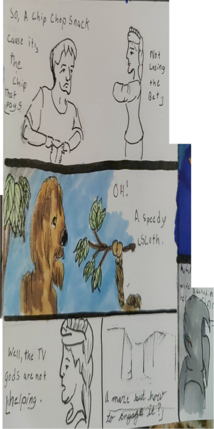 Inked Path: The maze for 2 is told.
Amongst the frames, away-ink, comic art, comic strips, inkedpath, late to the party, puzzlement, Quibbles of the scribbles, the clone did it, used or not, webcomic