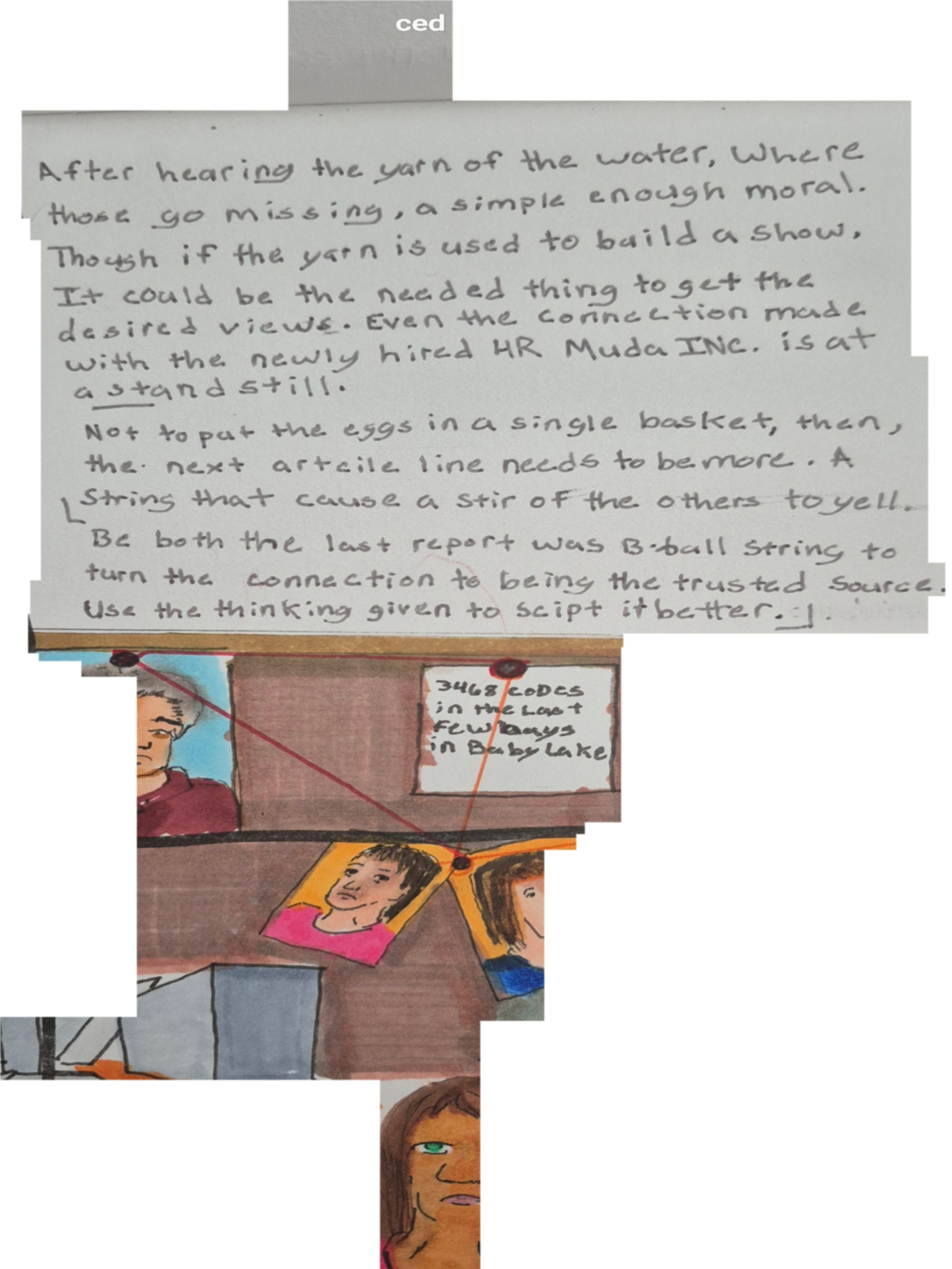 Inked path:  How is a Tunnel, Strings One Guided Path?
Amongst the frames, away-ink, comic art, comic strips, inkedpath, late to the party, puzzlement, Quibbles of the scribbles, the clone did it, used or not, webcomic