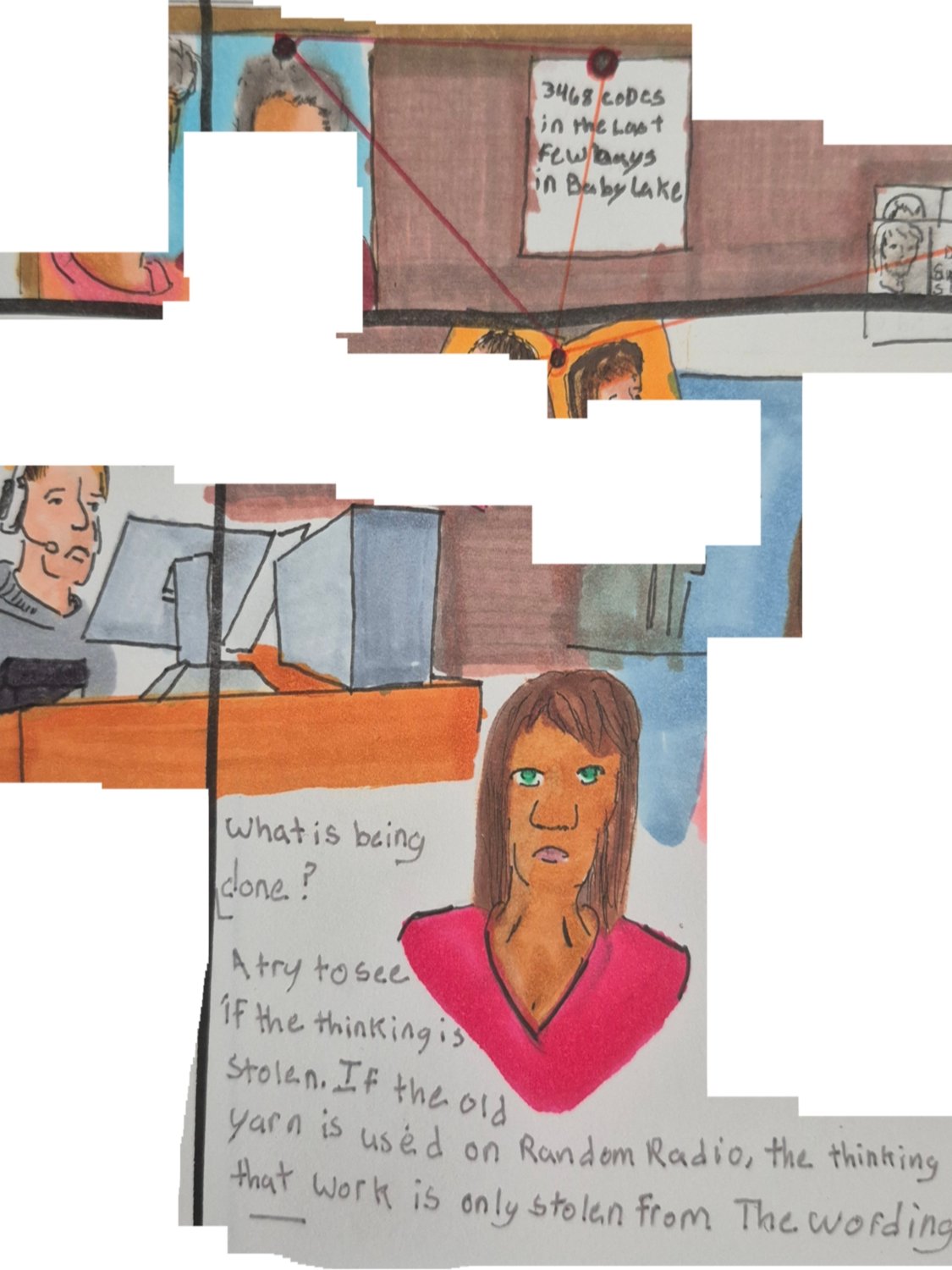 Inked path:  How is a Tunnel, Strings One Guided Path?
Amongst the frames, away-ink, comic art, comic strips, inkedpath, late to the party, puzzlement, Quibbles of the scribbles, the clone did it, used or not, webcomic