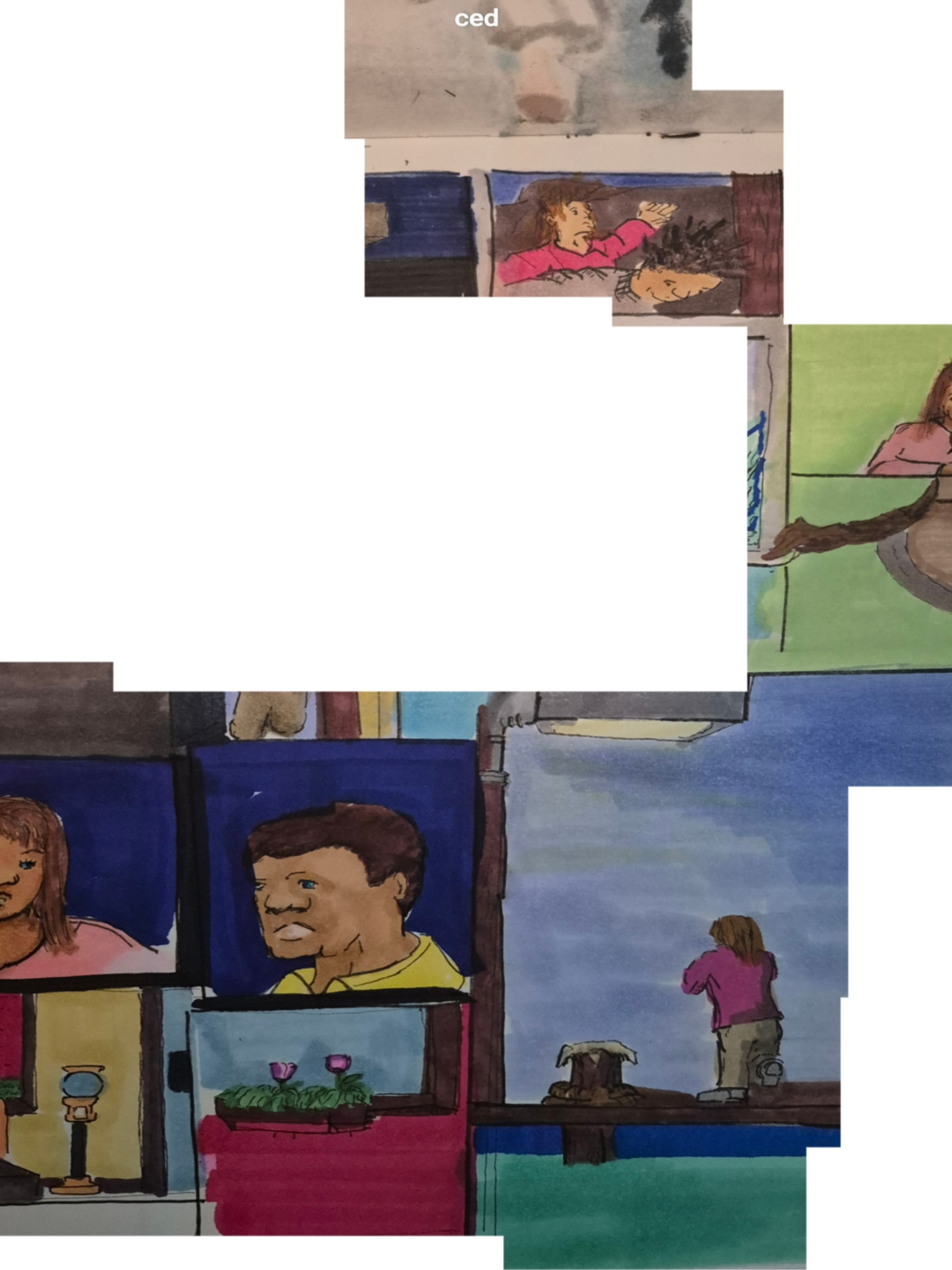 Inked path: Mentally depending on the Connection,  Amongst the frames, away-ink, comic art, comic strips, inkedpath, late to the party, puzzlement, Quibbles of the scribbles, the clone did it, used or not, webcomic