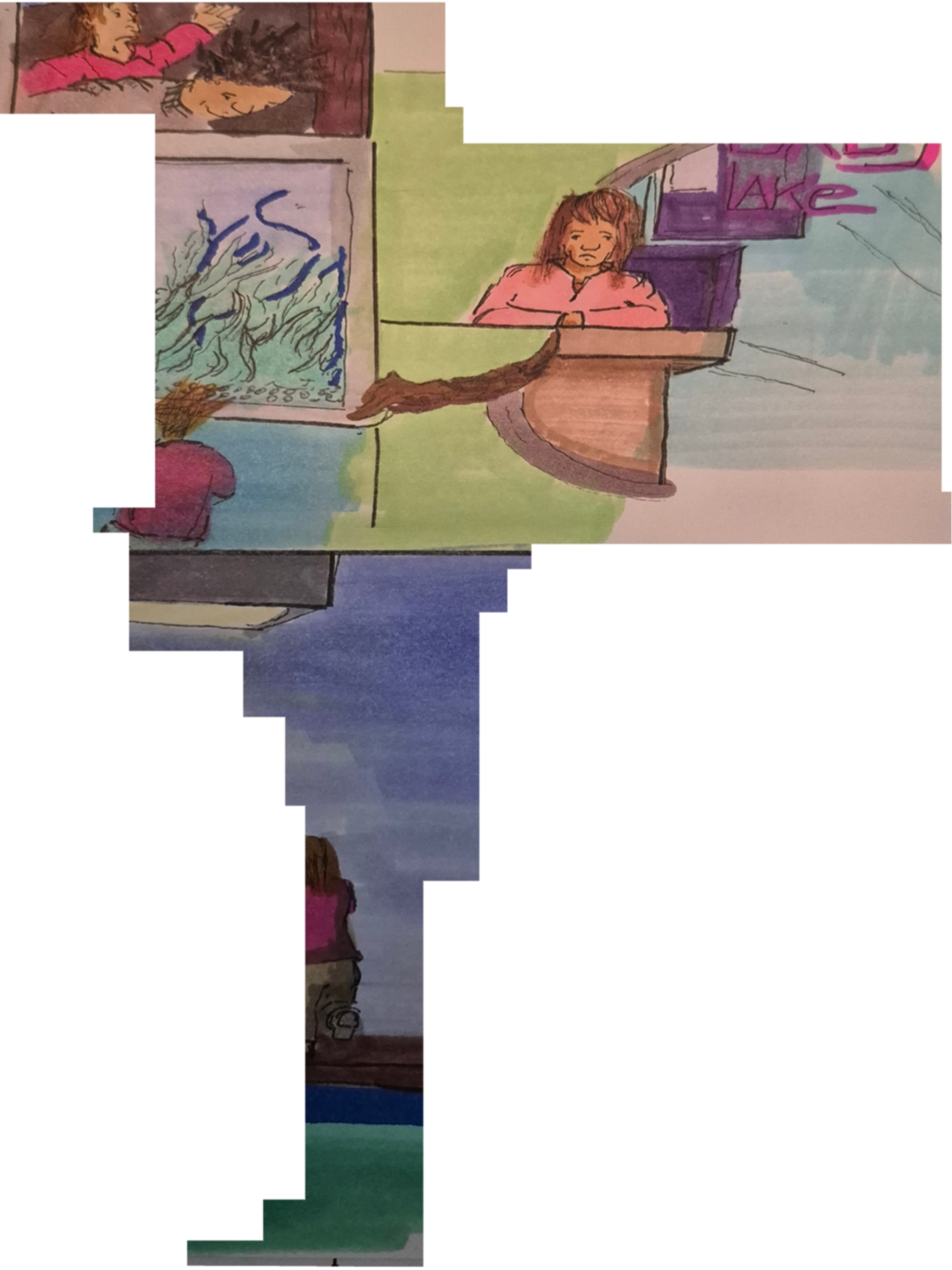 Inked path: Mentally depending on the Connection,  Amongst the frames, away-ink, comic art, comic strips, inkedpath, late to the party, puzzlement, Quibbles of the scribbles, the clone did it, used or not, webcomic