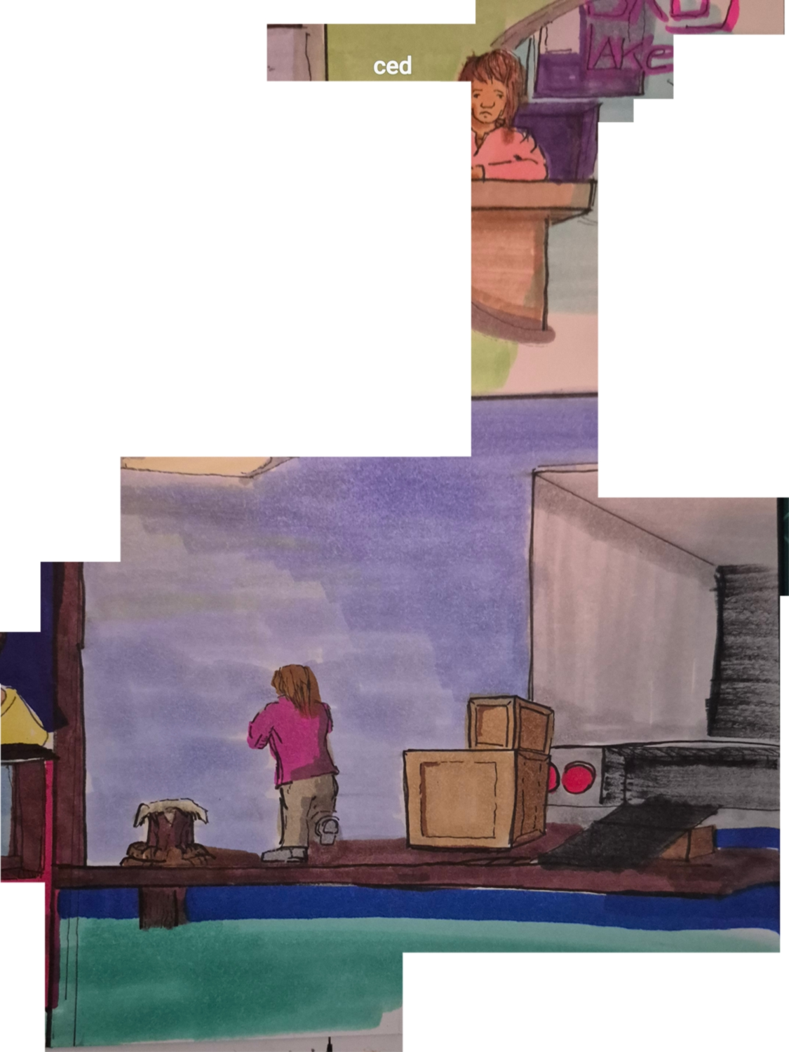 Inked path: Mentally depending on the Connection,  Amongst the frames, away-ink, comic art, comic strips, inkedpath, late to the party, puzzlement, Quibbles of the scribbles, the clone did it, used or not, webcomic