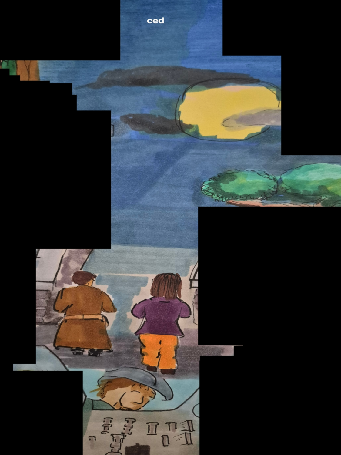 Inked Path: Taggers a wall, non-compos mentis,  Amongst the frames, away-ink, comic art, comic strips, inkedpath, late to the party, puzzlement, Quibbles of the scribbles, the clone did it, used or not, webcomic