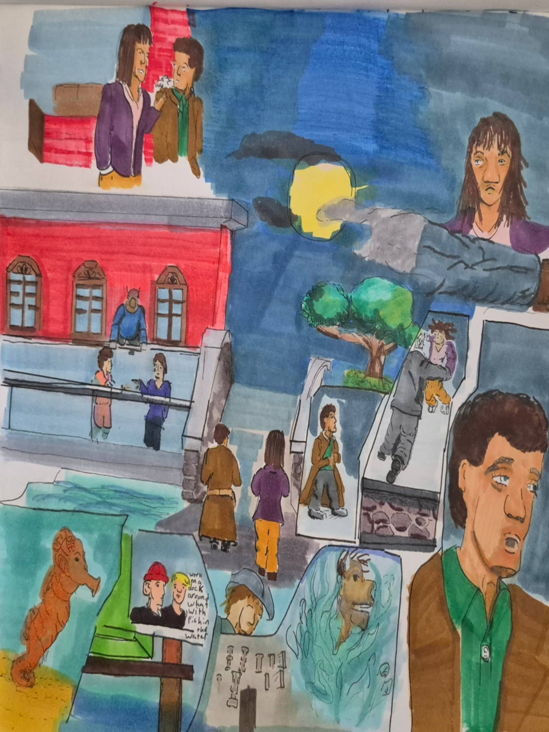 Inked Path: A flip over, see how it...,  Amongst the frames, away-ink, comic art, comic strips, inkedpath, late to the party, puzzlement, Quibbles of the scribbles, the clone did it, used or not, webcomic