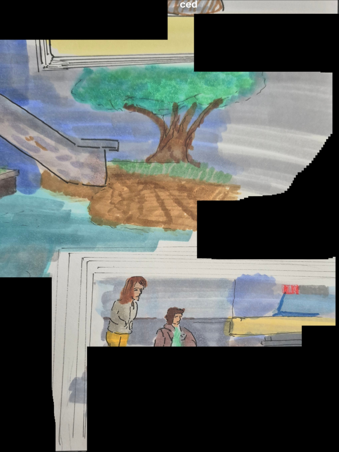 Inked Path: A flip over, see how it...,  Amongst the frames, away-ink, comic art, comic strips, inkedpath, late to the party, puzzlement, Quibbles of the scribbles, the clone did it, used or not, webcomic