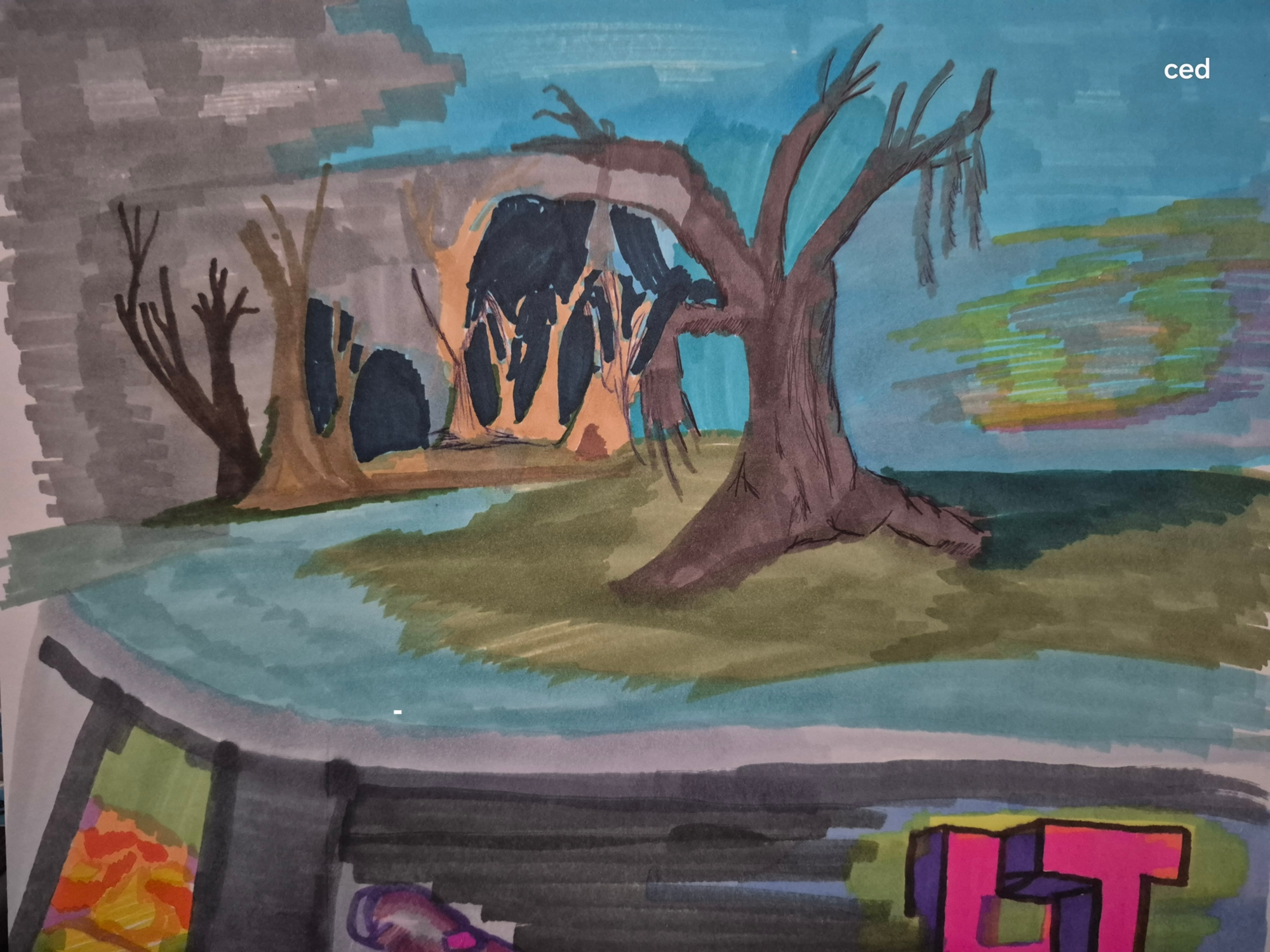 Inked Path: the reset is basic Amongst the frames, away-ink, comic art, comic strips, inkedpath, late to the party, puzzlement, Quibbles of the scribbles, the clone did it, used or not, webcomic