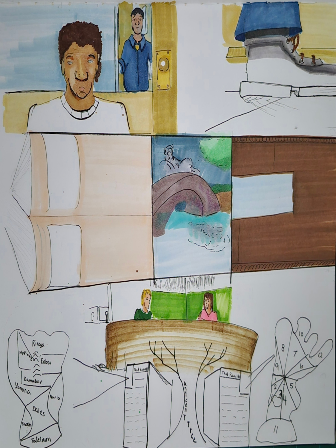 Inked Path: The stillness allows the drawing,  Amongst the frames, away-ink, comic art, comic strips, inkedpath, late to the party, puzzlement, Quibbles of the scribbles, the clone did it, used or not, webcomic