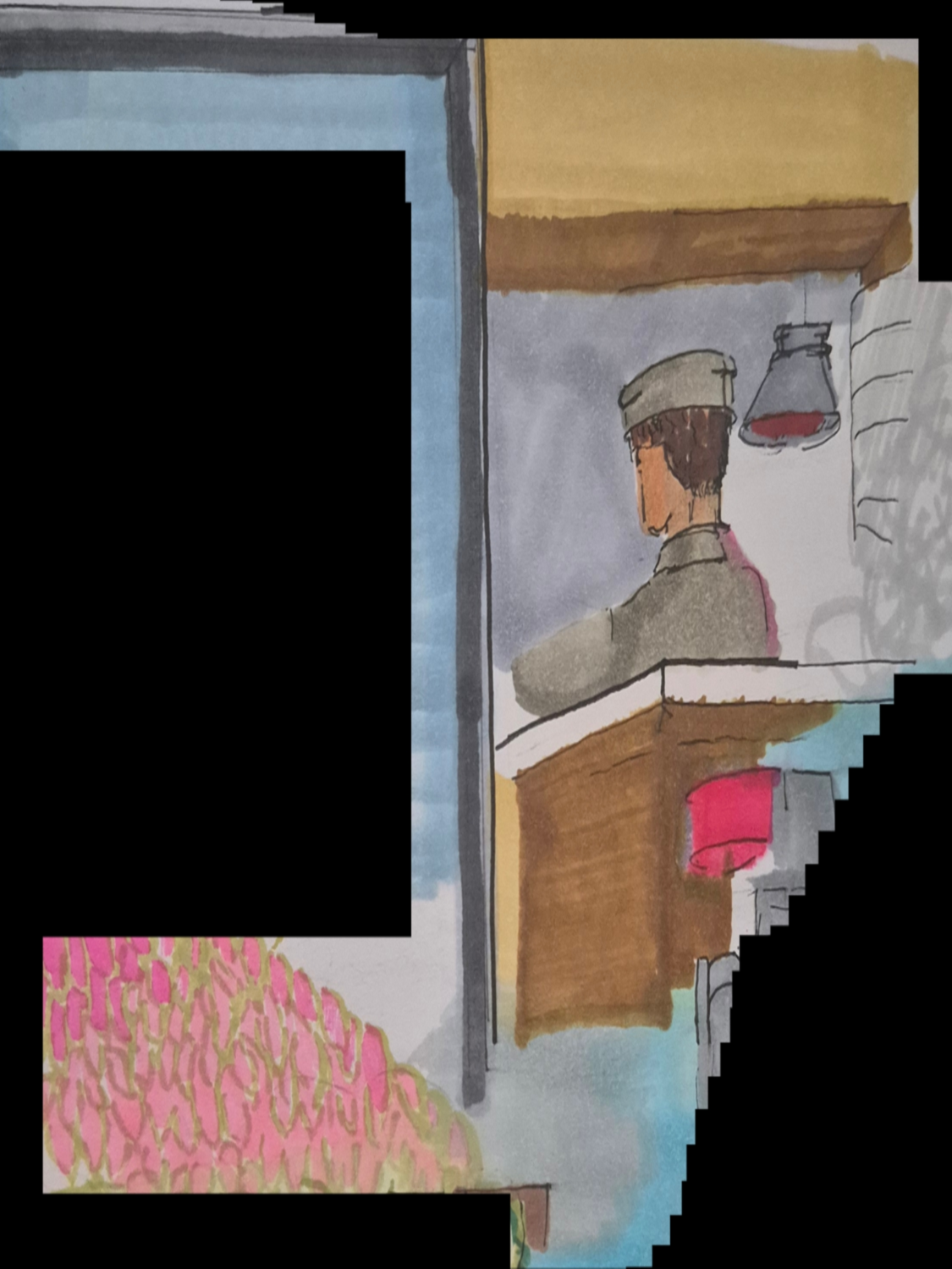 Inked Path: The stillness allows the drawing,  Amongst the frames, away-ink, comic art, comic strips, inkedpath, late to the party, puzzlement, Quibbles of the scribbles, the clone did it, used or not, webcomic