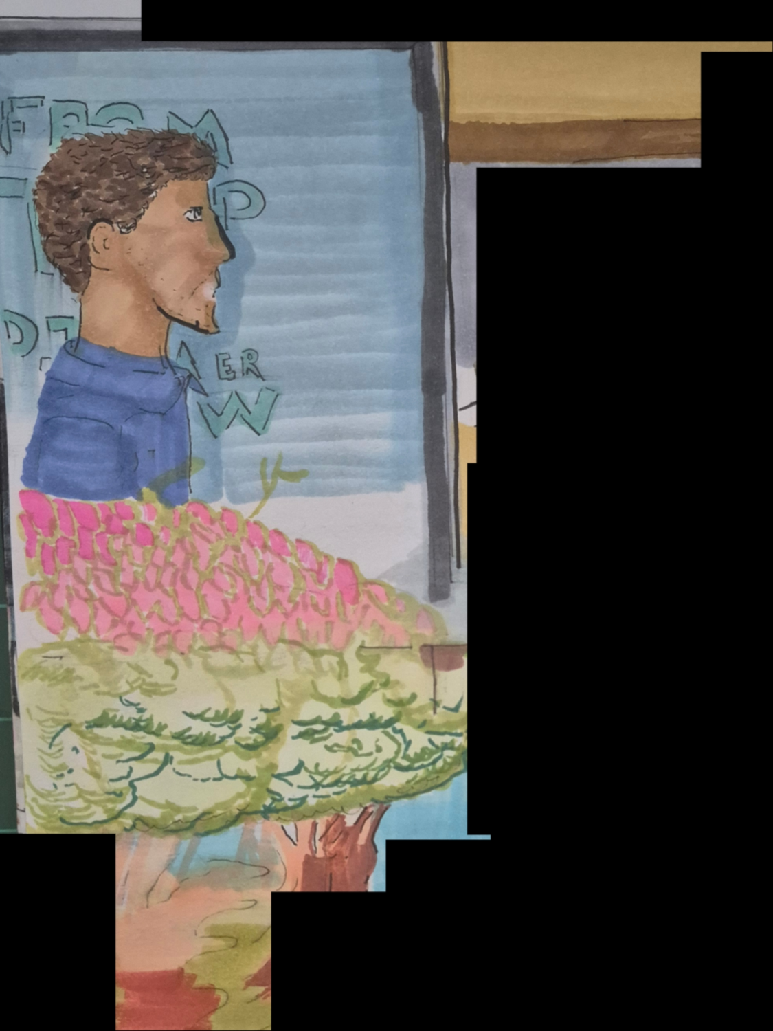 Inked Path: The stillness allows the drawing,  Amongst the frames, away-ink, comic art, comic strips, inkedpath, late to the party, puzzlement, Quibbles of the scribbles, the clone did it, used or not, webcomic