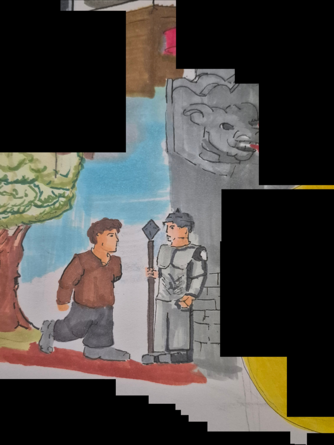 Inked Path: The stillness allows the drawing,  Amongst the frames, away-ink, comic art, comic strips, inkedpath, late to the party, puzzlement, Quibbles of the scribbles, the clone did it, used or not, webcomic