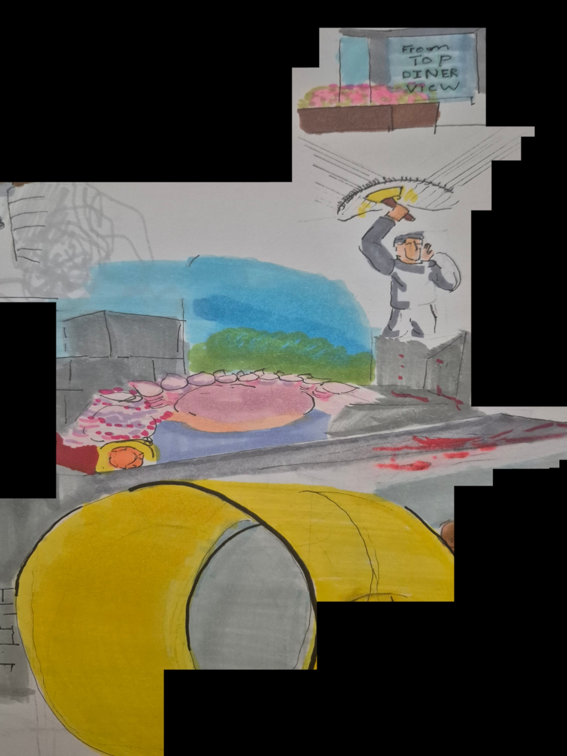 Inked Path: The stillness allows the drawing,  Amongst the frames, away-ink, comic art, comic strips, inkedpath, late to the party, puzzlement, Quibbles of the scribbles, the clone did it, used or not, webcomic