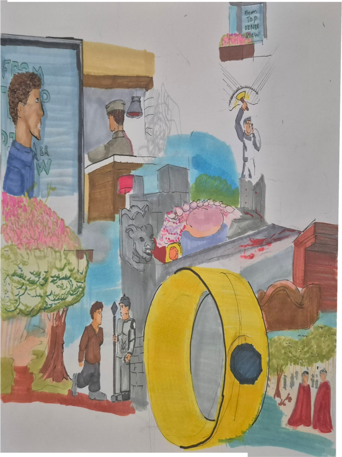 Inked Path: A cloning of old framing,  Amongst the frames, away-ink, comic art, comic strips, inkedpath, late to the party, puzzlement, Quibbles of the scribbles, the clone did it, used or not, webcomic