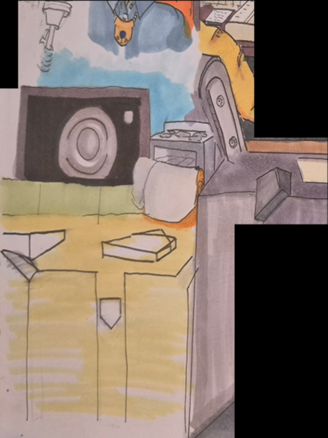 Inked Path: A cloning of old framing,  Amongst the frames, away-ink, comic art, comic strips, inkedpath, late to the party, puzzlement, Quibbles of the scribbles, the clone did it, used or not, webcomic