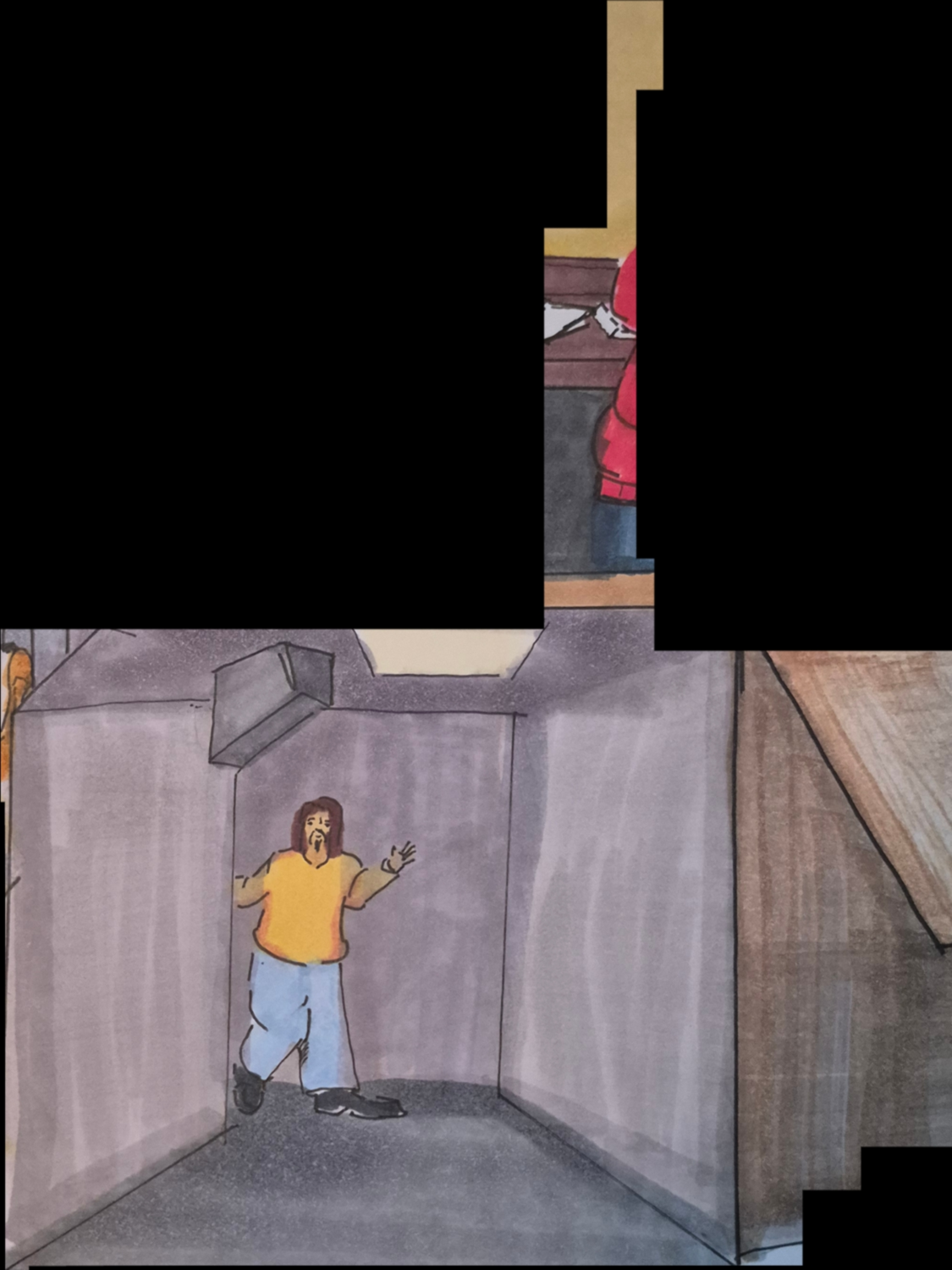 Inked Path: A cloning of old framing,  Amongst the frames, away-ink, comic art, comic strips, inkedpath, late to the party, puzzlement, Quibbles of the scribbles, the clone did it, used or not, webcomic