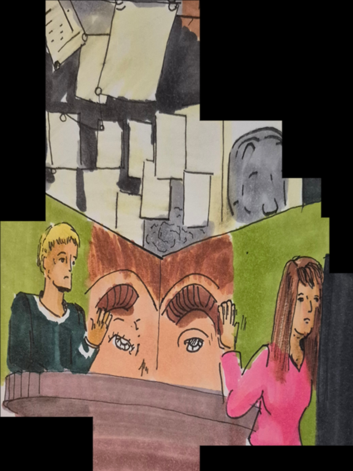 Inked Path: Black and White Twisting the Truth,  Amongst the frames, away-ink, comic art, comic strips, inkedpath, late to the party, puzzlement, Quibbles of the scribbles, the clone did it, used or not, webcomic