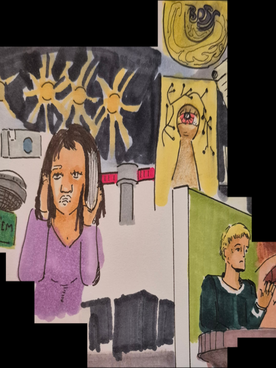 Inked Path: Black and White Twisting the Truth,  Amongst the frames, away-ink, comic art, comic strips, inkedpath, late to the party, puzzlement, Quibbles of the scribbles, the clone did it, used or not, webcomic