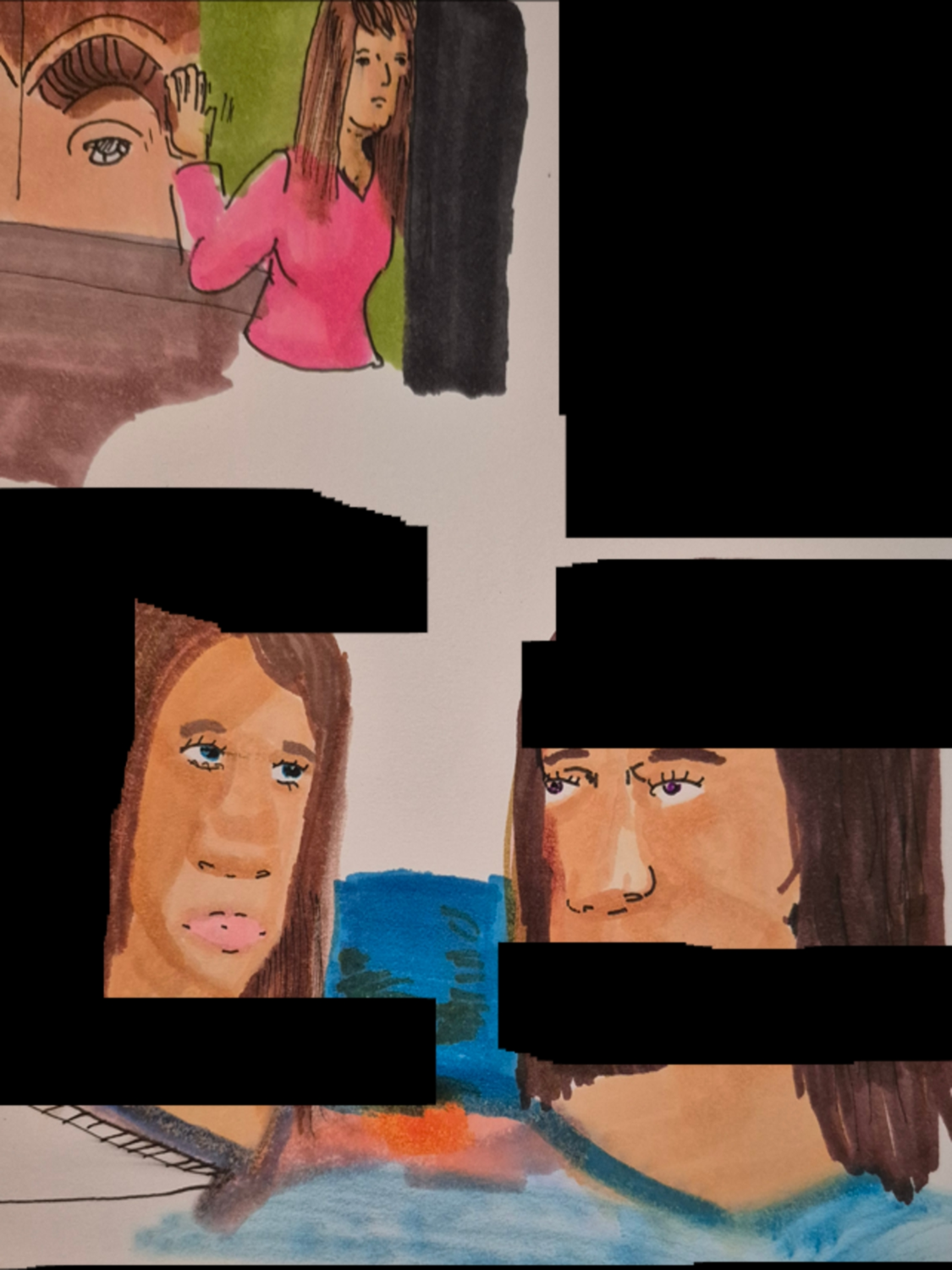 Inked Path: Black and White Twisting the Truth,  Amongst the frames, away-ink, comic art, comic strips, inkedpath, late to the party, puzzlement, Quibbles of the scribbles, the clone did it, used or not, webcomic