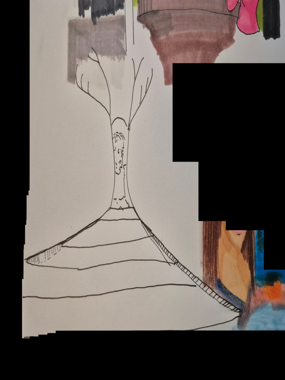 Inked Path: Black and White Twisting the Truth,  Amongst the frames, away-ink, comic art, comic strips, inkedpath, late to the party, puzzlement, Quibbles of the scribbles, the clone did it, used or not, webcomic