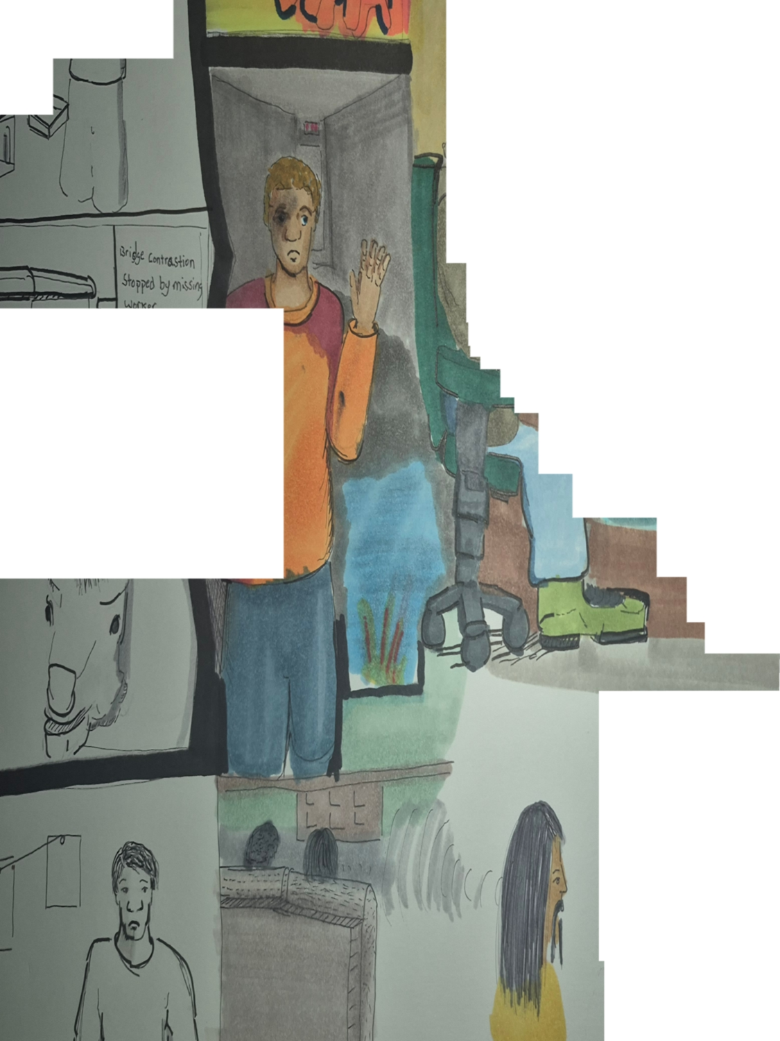 Inked Path: Unmoved by the botanical arrangement’s allure, comic art, comic strips, inkedpath, late to the party, puzzlement, Quibbles of the scribbles, the clone did it, used or not, webcomic