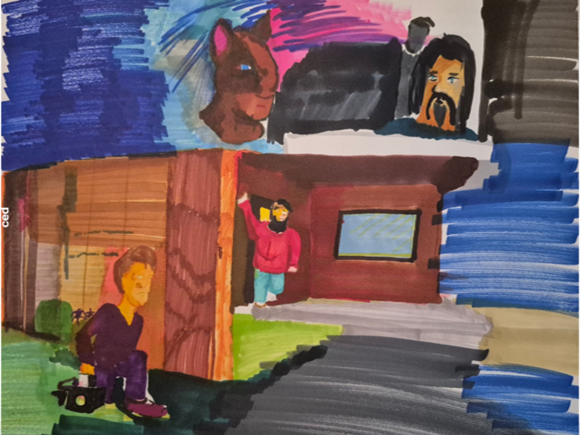 Inked Path: The maze for 2 is told. Amongst the frames, away-ink, comic art, comic strips, inkedpath, late to the party, puzzlement, Quibbles of the scribbles, the clone did it, used or not, webcomic