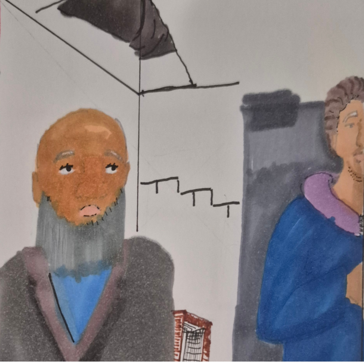 Inked Path: Unfinished Walls, Offering Reverence in Emptiness, comic art, comic strips, inkedpath, late to the party, puzzlement, Quibbles of the scribbles, the clone did it, used or not, webcomic.