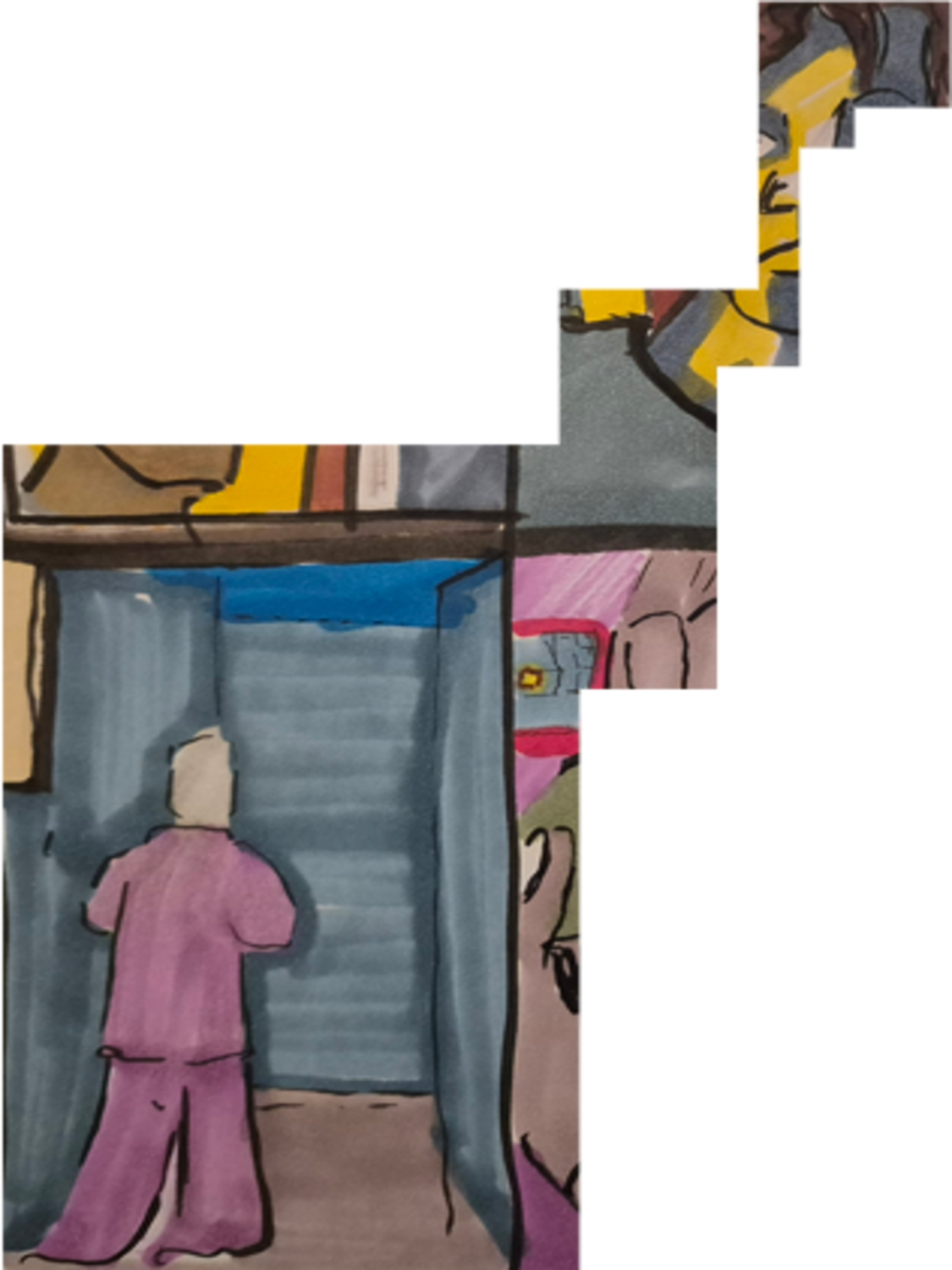 Inked Path: A cloning of old framing,  Amongst the frames, away-ink, comic art, comic strips, inkedpath, late to the party, puzzlement, Quibbles of the scribbles, the clone did it, used or not, webcomic