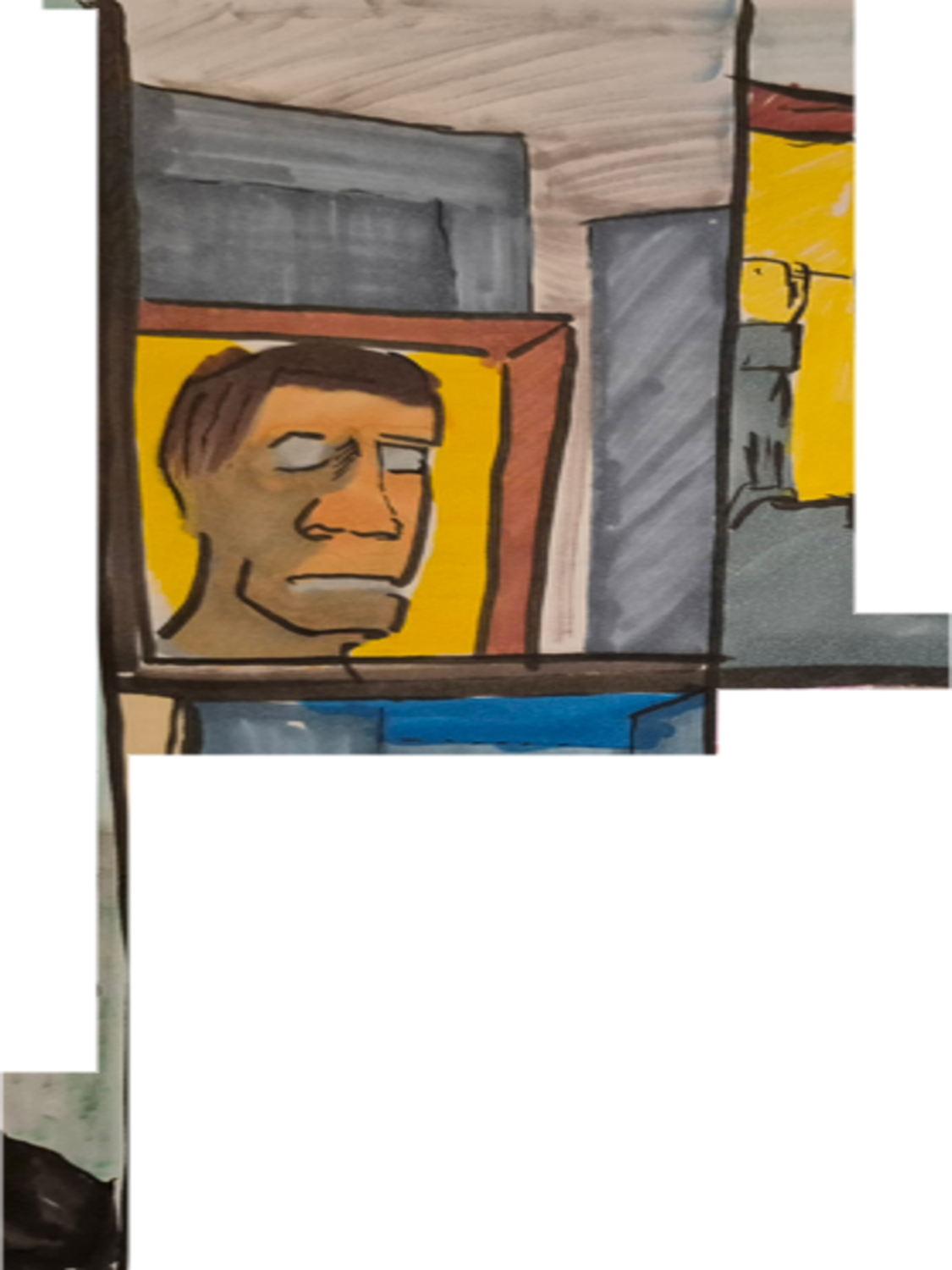 Inked Path: A cloning of old framing,  Amongst the frames, away-ink, comic art, comic strips, inkedpath, late to the party, puzzlement, Quibbles of the scribbles, the clone did it, used or not, webcomic