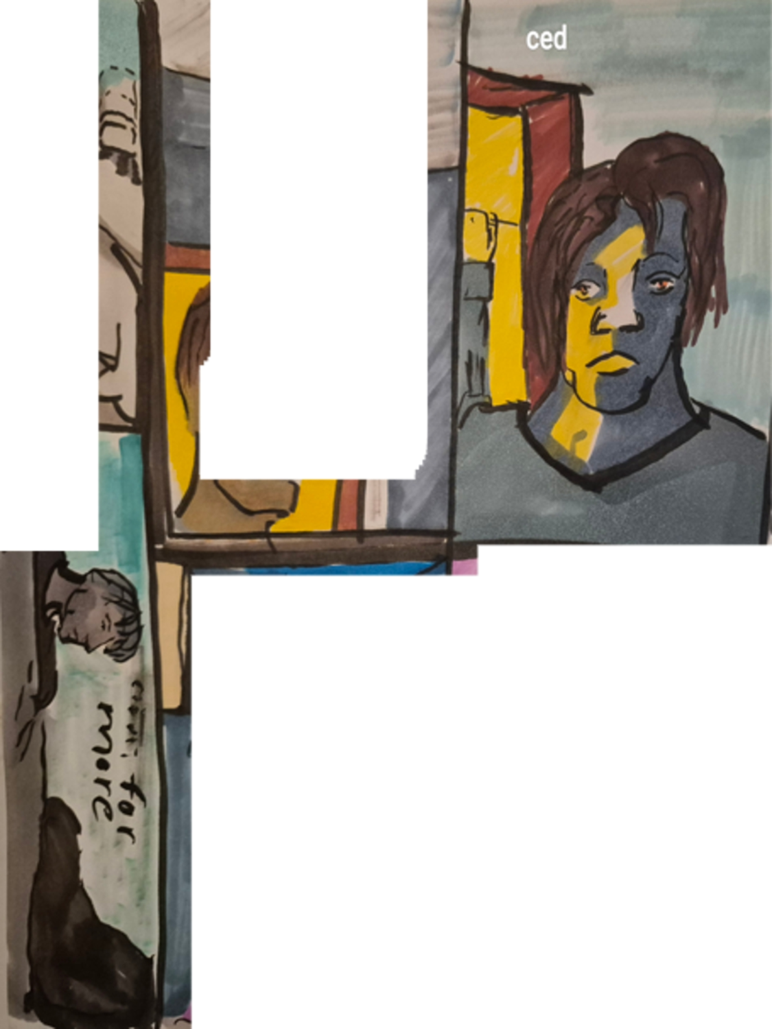 Inked Path: A cloning of old framing,  Amongst the frames, away-ink, comic art, comic strips, inkedpath, late to the party, puzzlement, Quibbles of the scribbles, the clone did it, used or not, webcomic