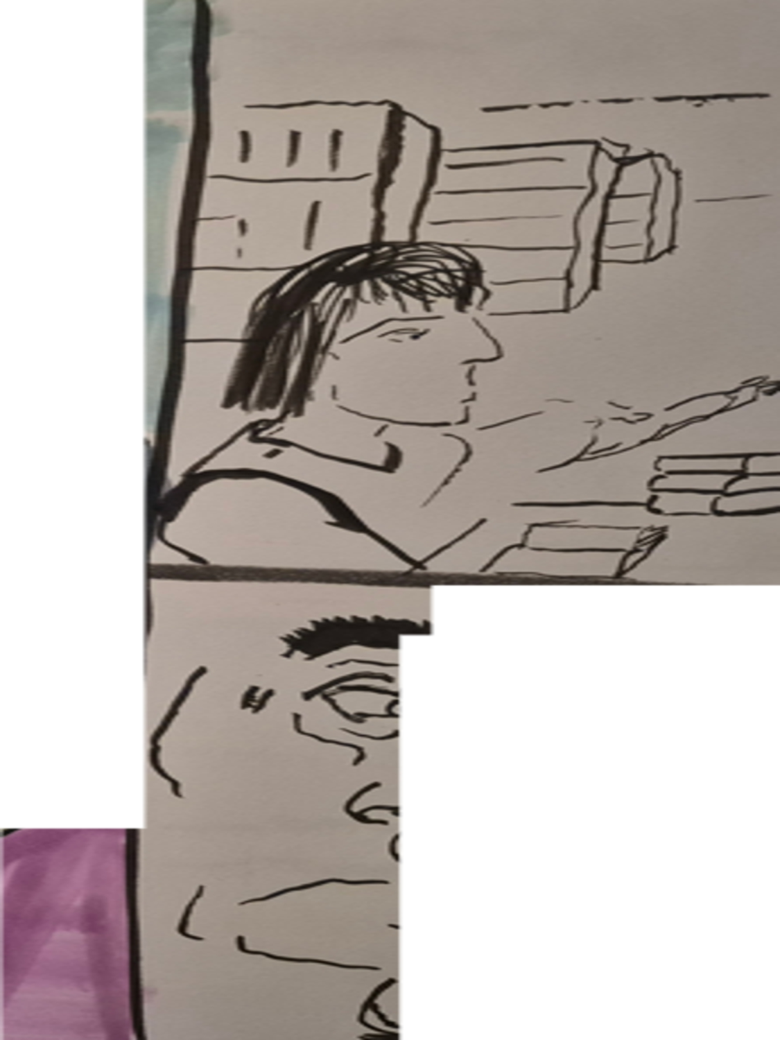 Inked Path: A cloning of old framing,  Amongst the frames, away-ink, comic art, comic strips, inkedpath, late to the party, puzzlement, Quibbles of the scribbles, the clone did it, used or not, webcomic