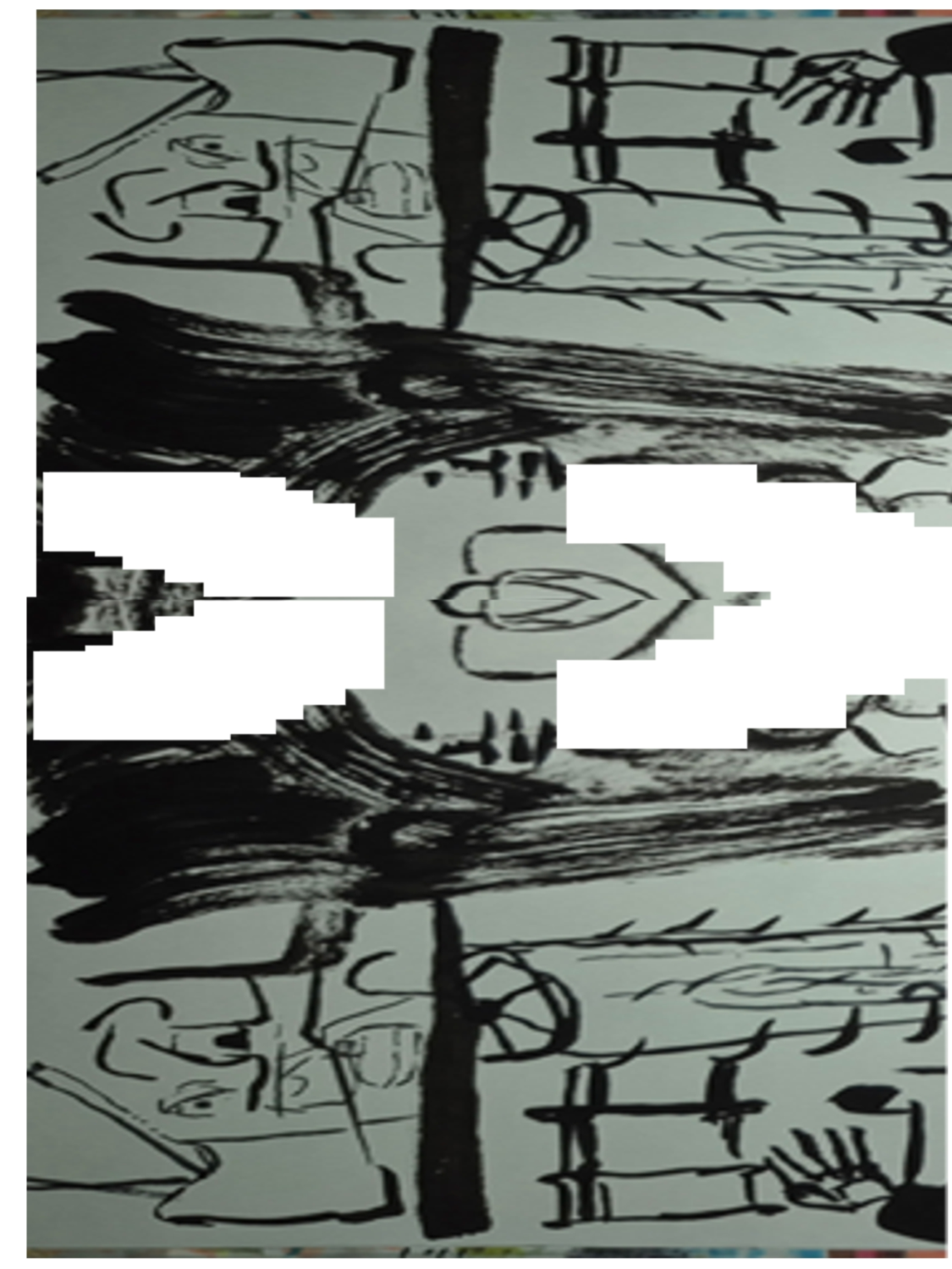 Inked Path: Black and White Twisting the Truth,  Amongst the frames, away-ink, comic art, comic strips, inkedpath, late to the party, puzzlement, Quibbles of the scribbles, the clone did it, used or not, webcomic