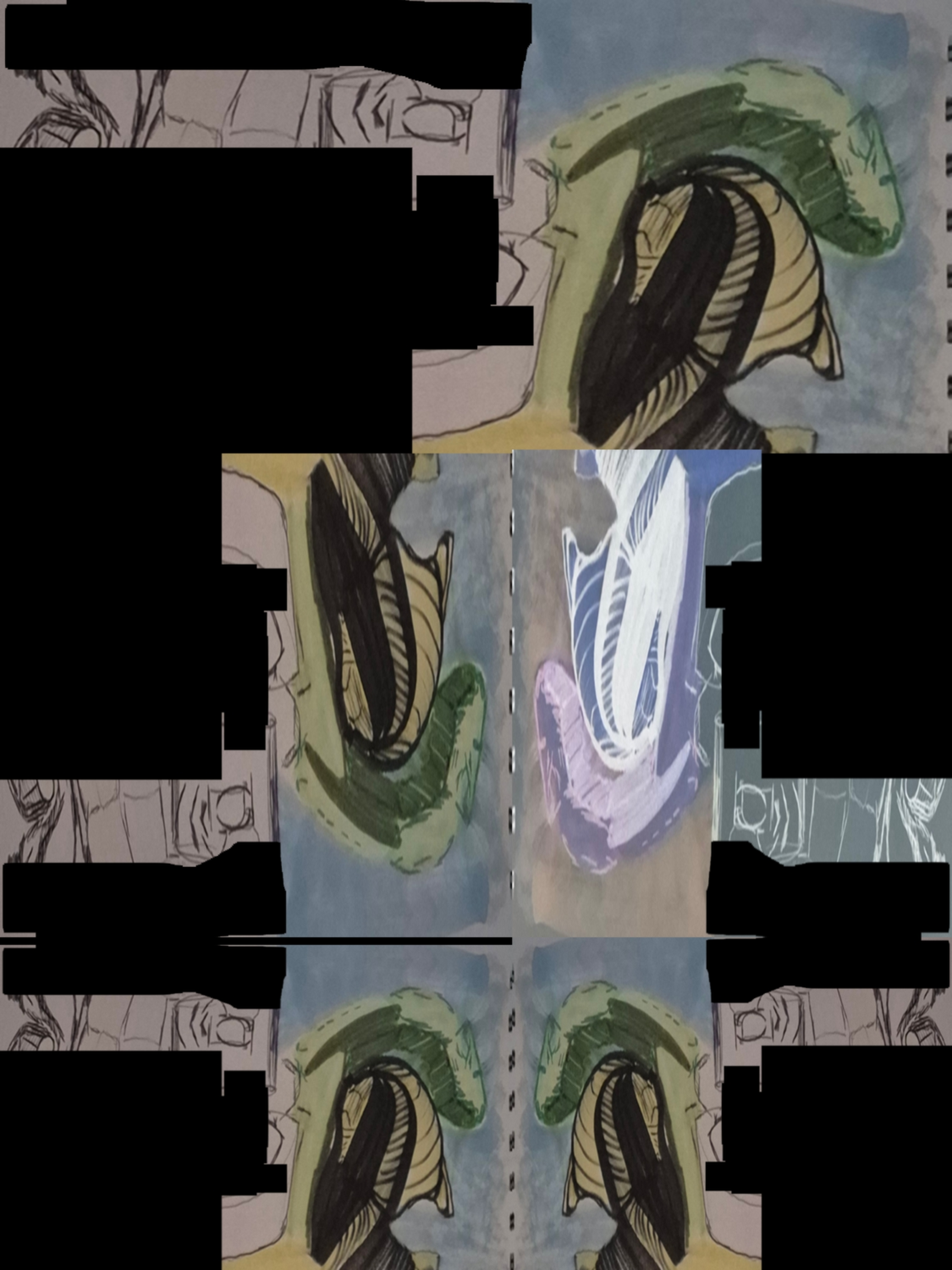 Inked Path: Unfinished Walls, Offering Reverence in Emptiness, comic art, comic strips, inkedpath, late to the party, puzzlement, Quibbles of the scribbles, the clone did it, used or not, webcomic.