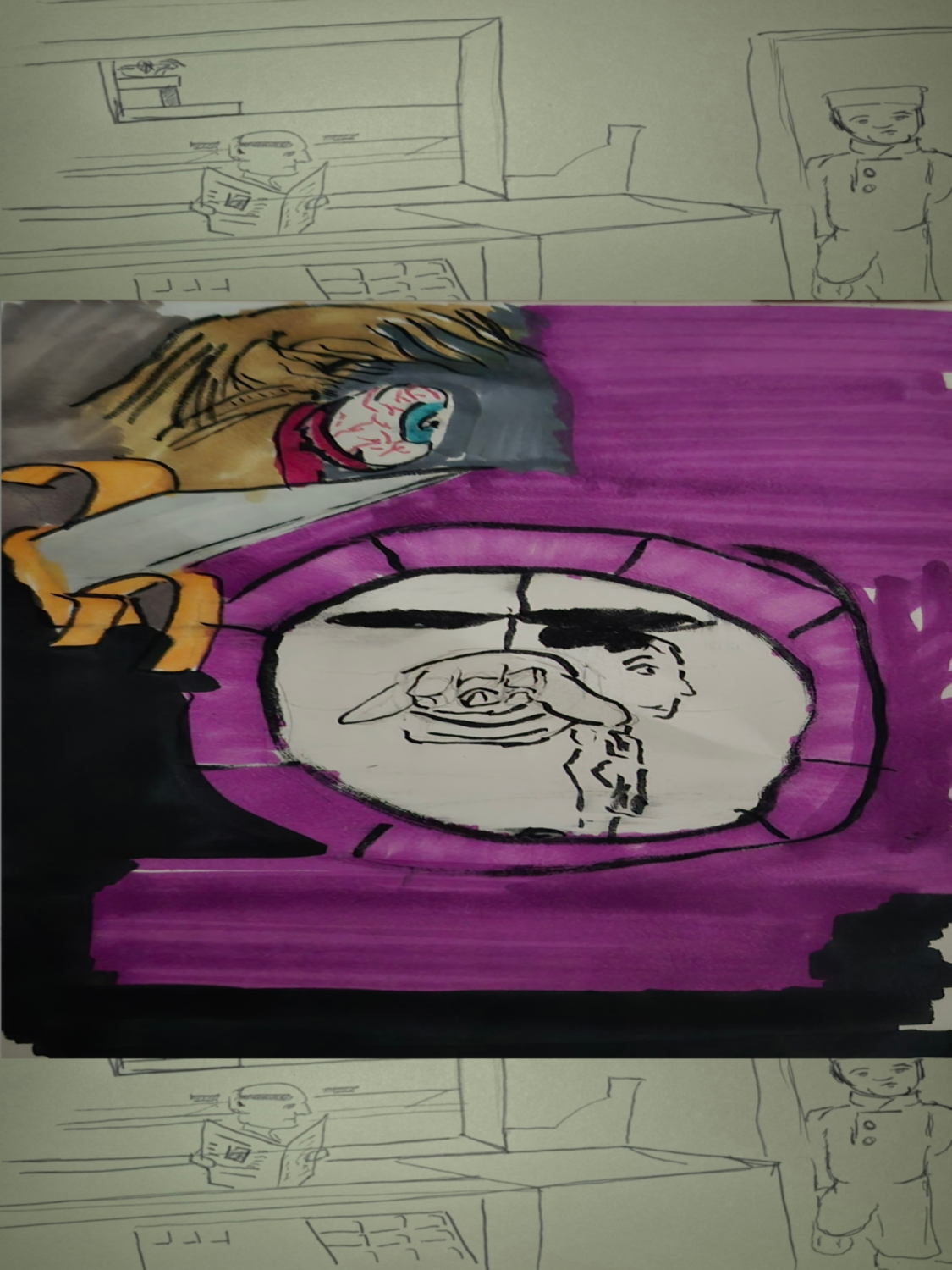 Inked Path: The Jelly Flower of an Artist, right?, comic art, comic strips, inkedpath, late to the party, puzzlement, Quibbles of the scribbles, the clone did it, used or not, webcomic.