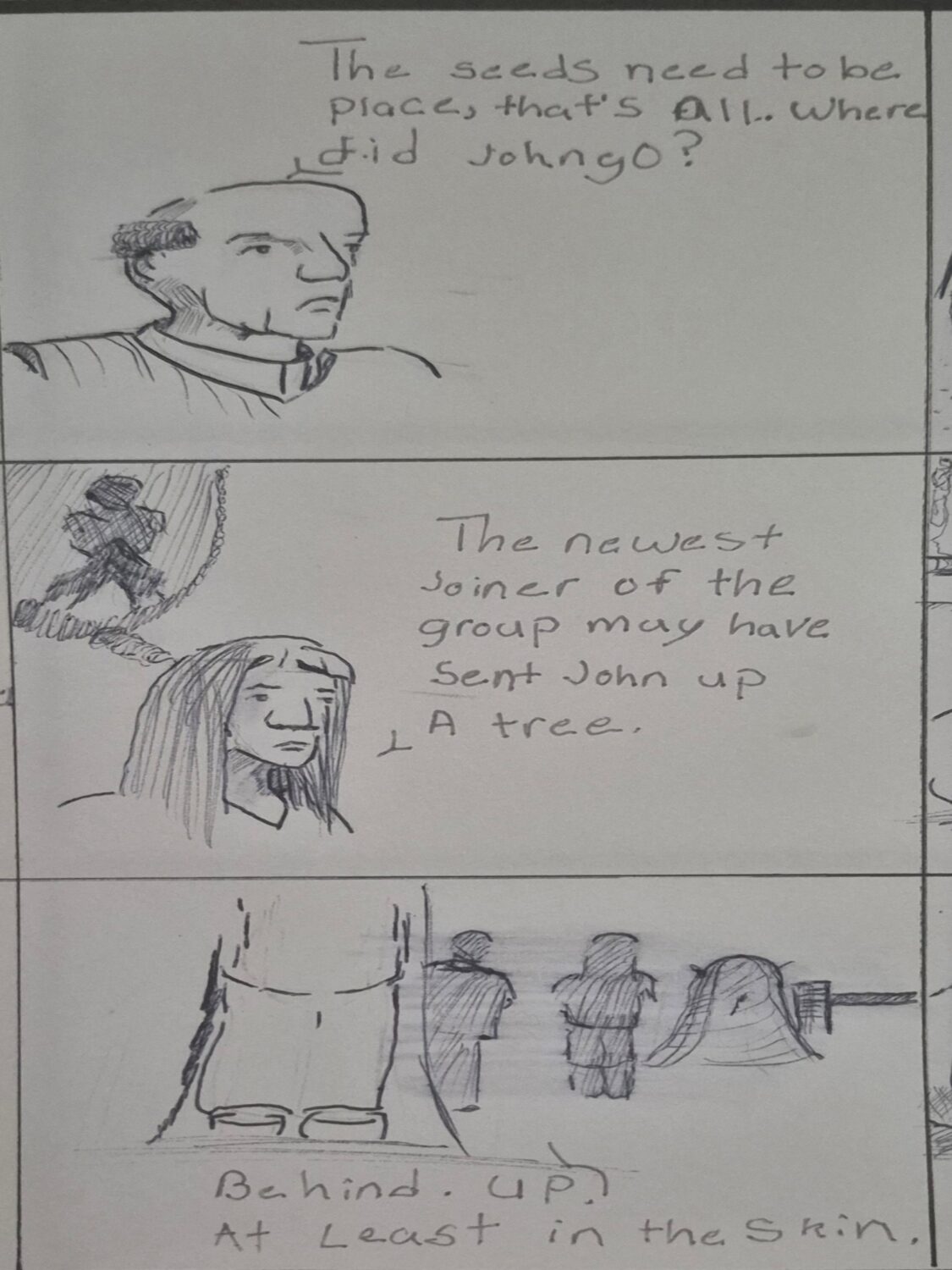 Inked Path: Wait, it was a different line, right?, comic art, comic strips, inkedpath, late to the party, puzzlement, Quibbles of the scribbles, the clone did it, used or not, webcomic.