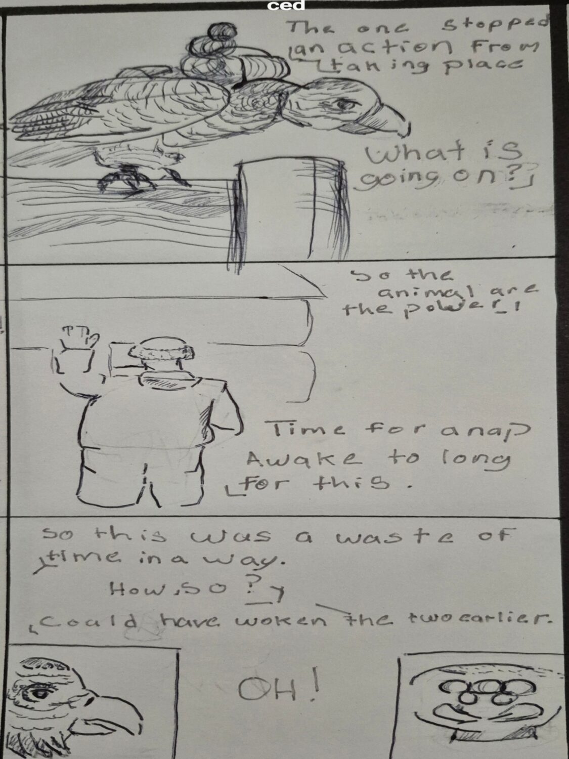 Inked Path: Flot to the Mind's Sight, Chasing the dreaming meaning, right?, comic art, comic strips, inkedpath, late to the party, puzzlement, Quibbles of the scribbles, the clone did it, used or not, webcomic.