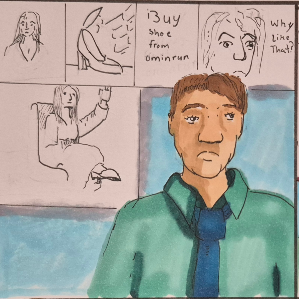 Inked Path: Once Used, Now The Cover, right?, comic art, comic strips, inkedpath, late to the party, puzzlement, Quibbles of the scribbles, the clone did it, used or not, webcomic.