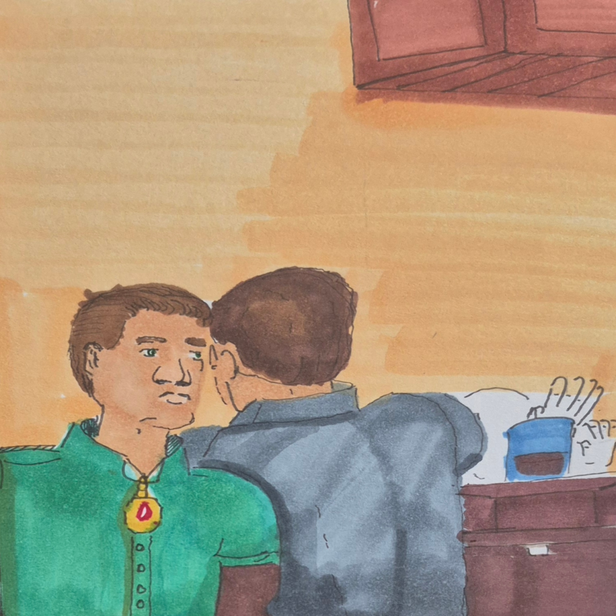 Inked Path: Wait, it was a different line, right?, comic art, comic strips, inkedpath, late to the party, puzzlement, Quibbles of the scribbles, the clone did it, used or not, webcomic.