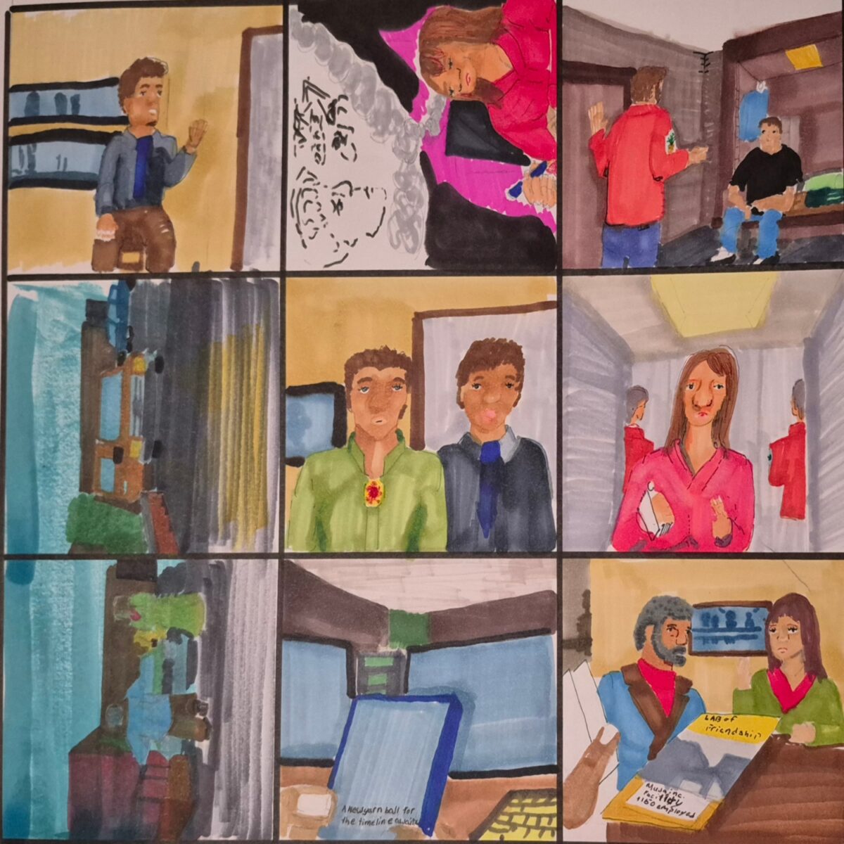 Inked Path: Negatives stacking, how to clear, comic art, comic strips, inkedpath, Quibbles of the scribbles, the clone did it, webcomic, Away-ink, Late to the party, puzzlement, used or not