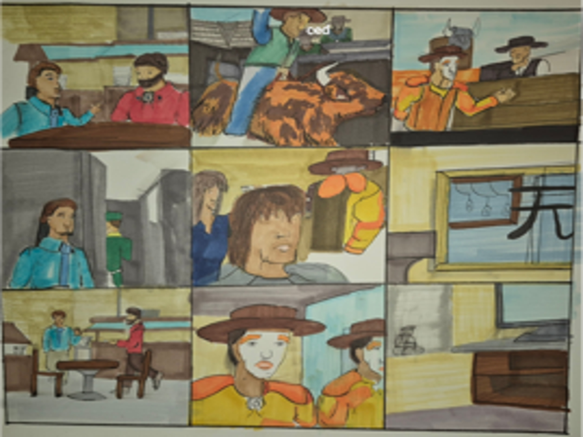 Giving the absurd influence on formatting art. right?, comic art, comic strips, inkedpath, Quibbles of the scribbles, the clone did it, , webcomic, Away-ink