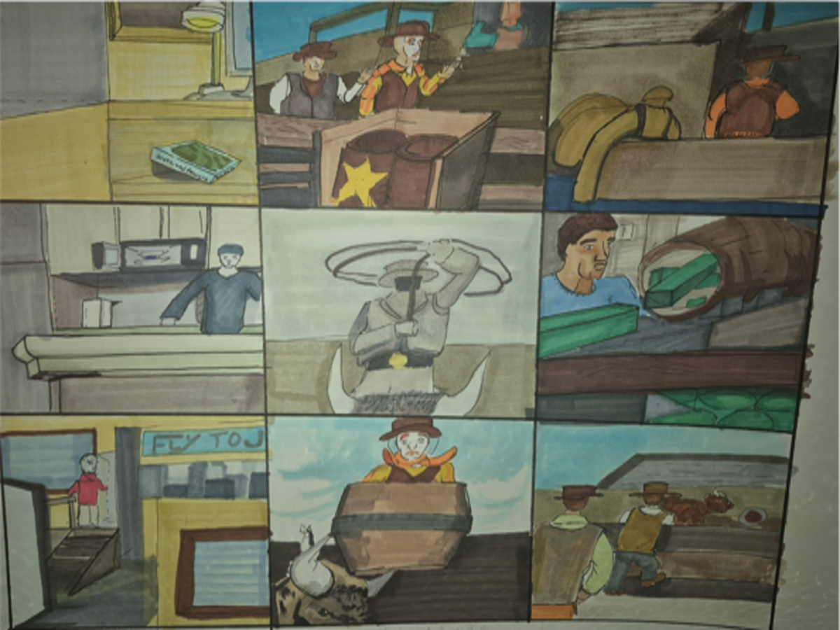 Giving the absurd influence on formatting art. right?, comic art, comic strips, inkedpath, Quibbles of the scribbles, the clone did it, , webcomic, Away-ink