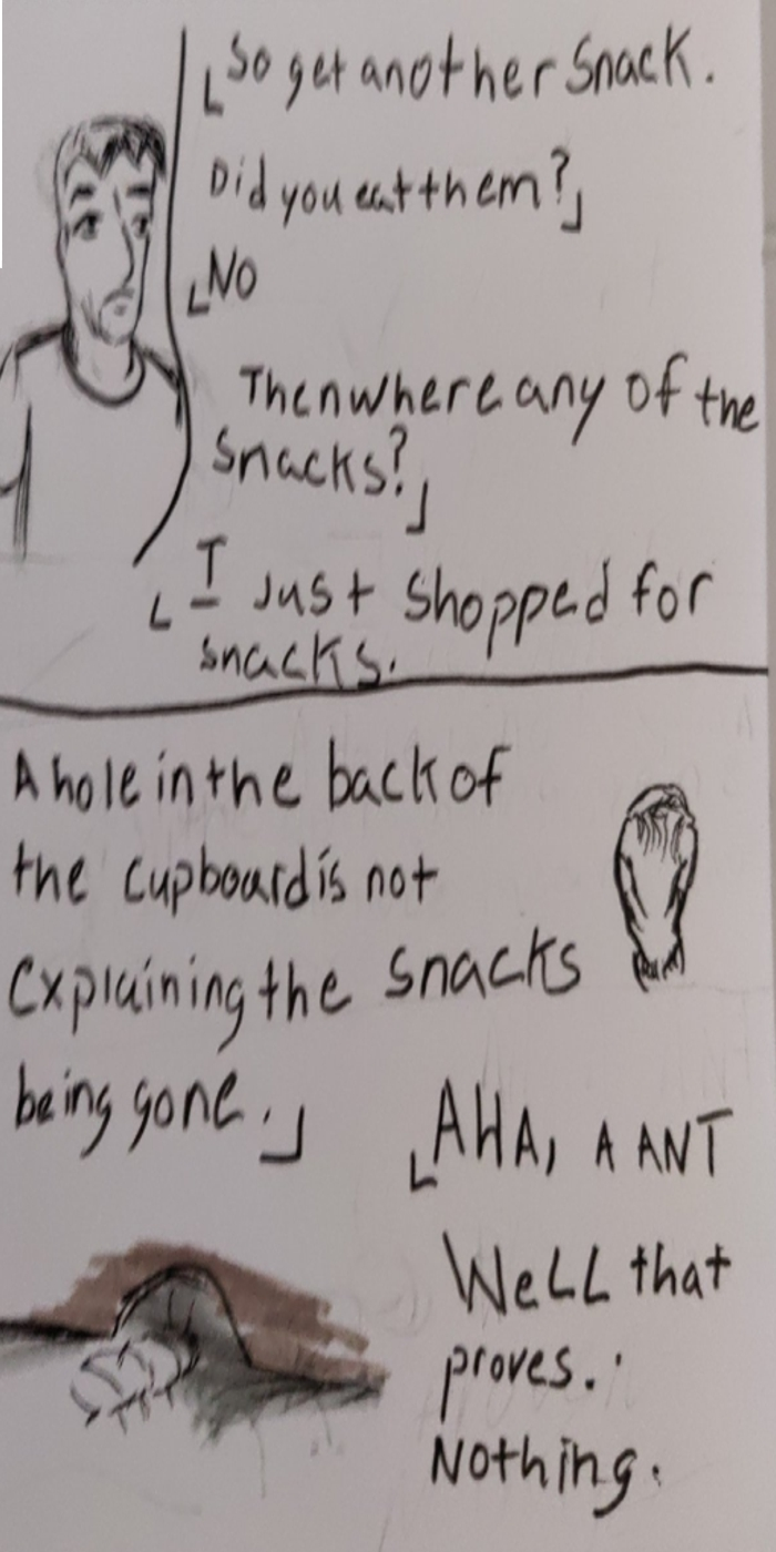 comic art, comic strips, inkedpath, Quibbles of the scribbles, the clone did it, webcomic, Away-ink,