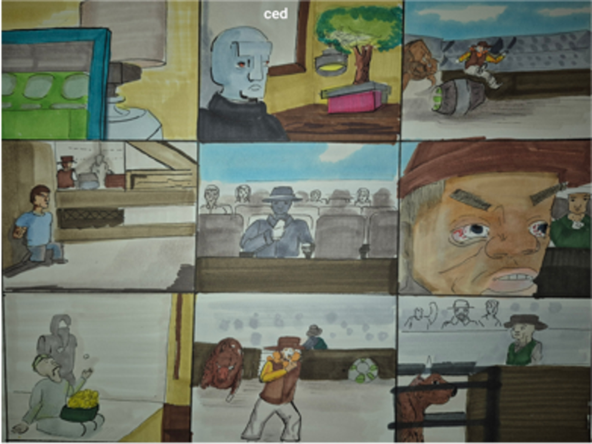 Giving the absurd influence on formatting art. right?, comic art, comic strips, inkedpath, Quibbles of the scribbles, the clone did it, , webcomic, Away-ink