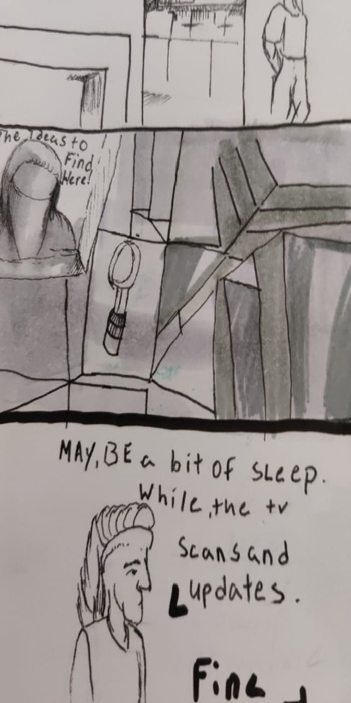 comic art, comic strips, inkedpath, Quibbles of the scribbles, the clone did it, webcomic, Away-ink,