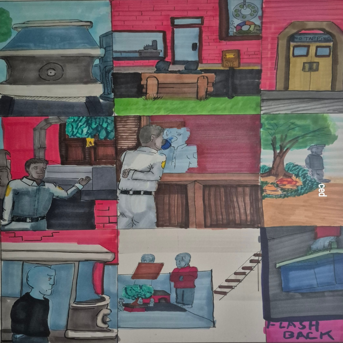 Giving the absurd influence on formatting art. right?, comic art, comic strips, inkedpath, Quibbles of the scribbles, the clone did it, , webcomic, Away-ink